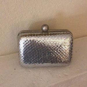Silver Sequin Clutch